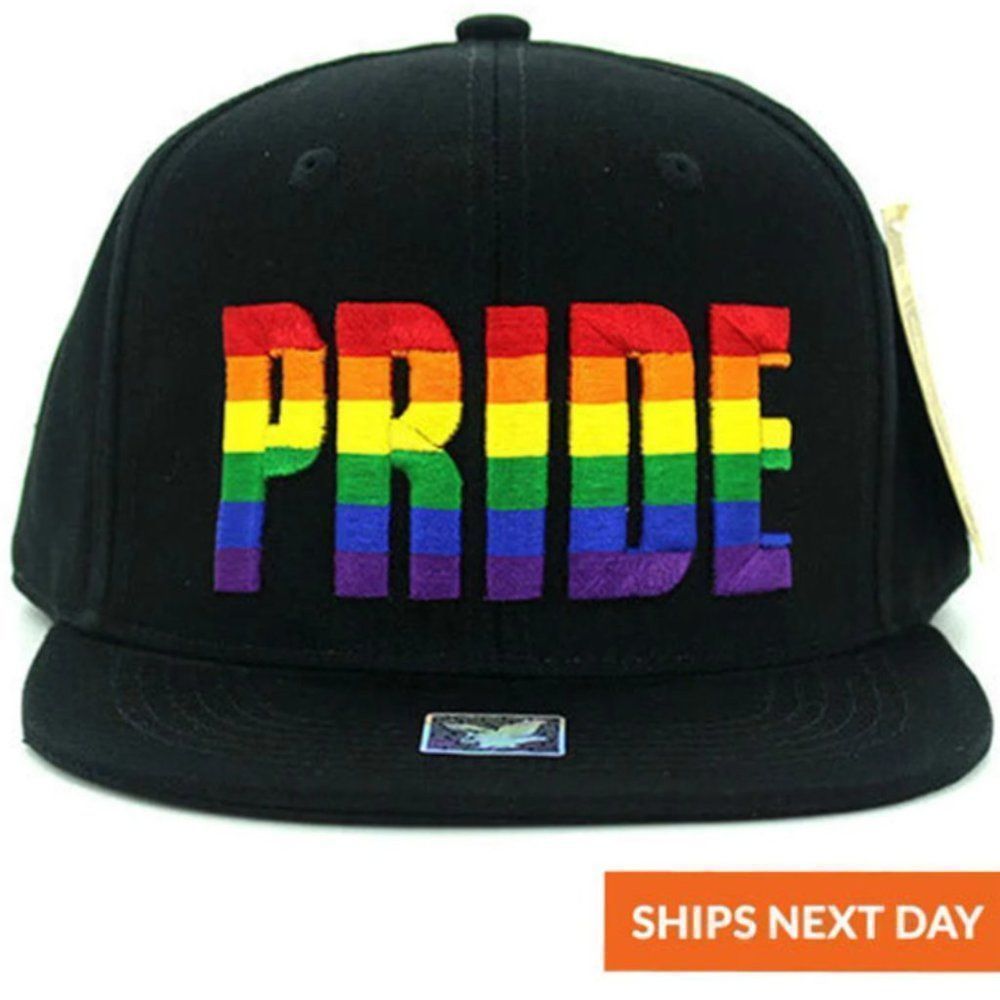 Pride 3d Embroidered Black Cap - Pride - Rainbow Hat - Dad Hat - Dad Cap